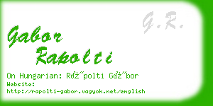gabor rapolti business card